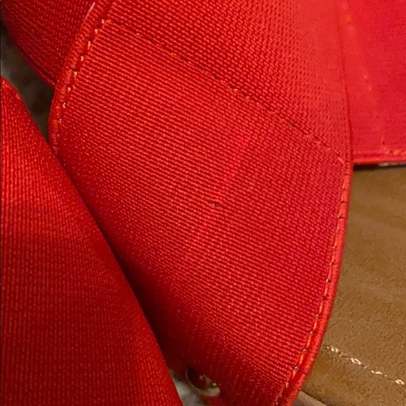 Lulus Red Cork Wedge Heels Size 8 NWOB - Picture 11 of 11